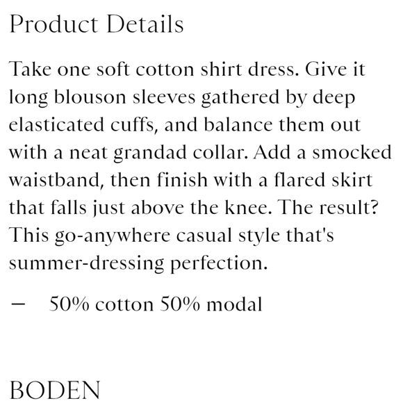 Smocked Waist Jersey Shirt Dress - Picture 11 of 11